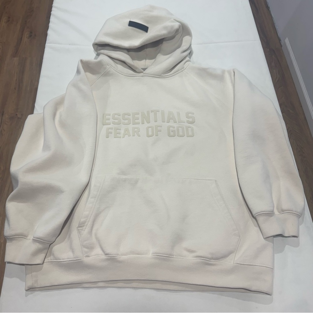 Fear of God Essentials Hoodie Cream Size XL